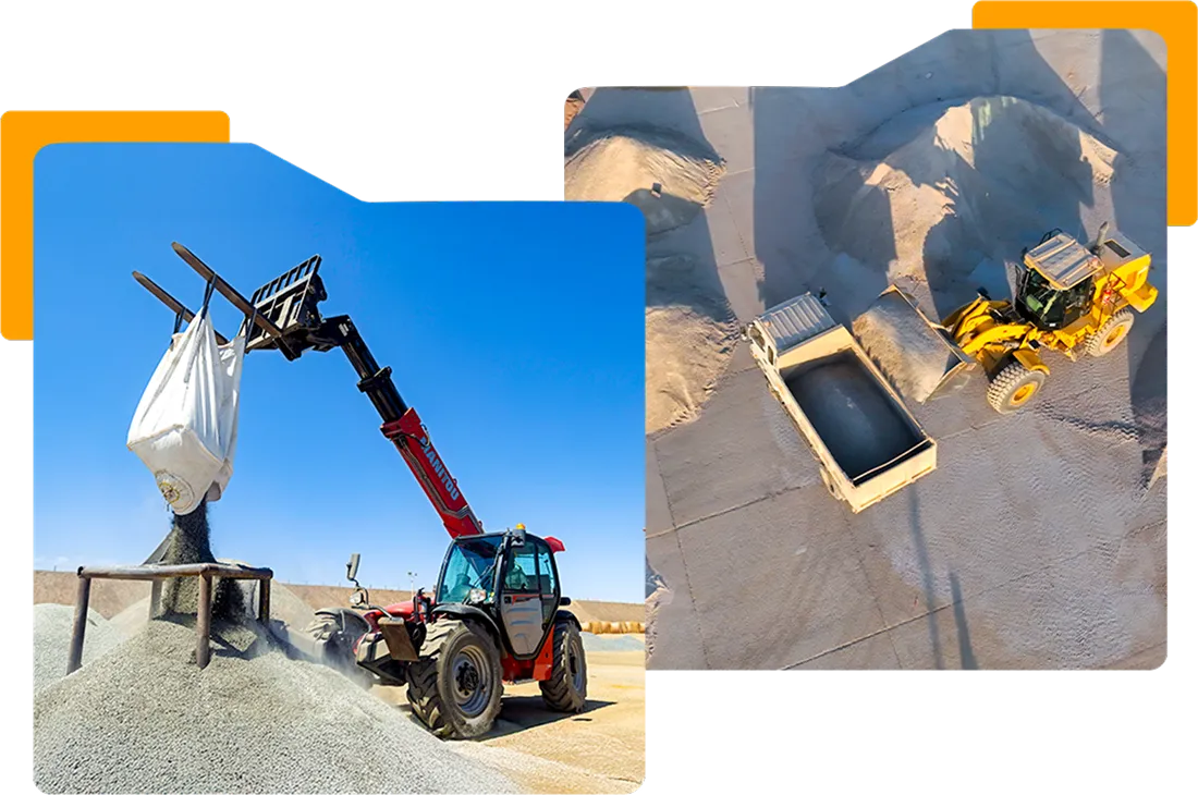 Maquinaria para el acopio y gestión de los minerales