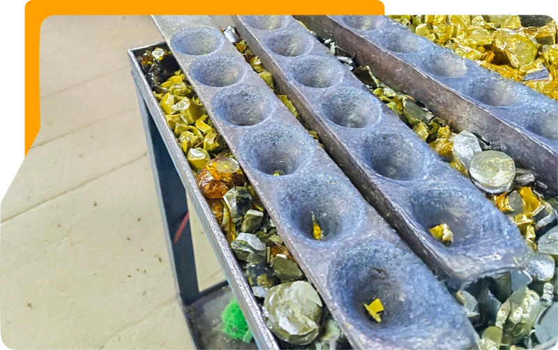 Proceso del oro en la planta